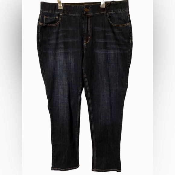 People's Liberation Blue Tapered Jeans Women’s 20W High Rise Stretch New NWT - Picture 12 of 16